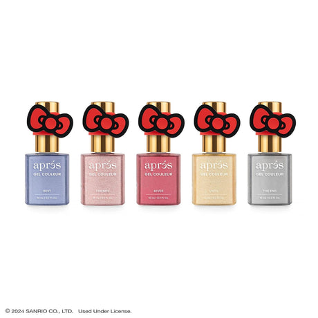 APRÉS x Hello Kitty® Flash Glitter Gel Color Nail Polish, Set of 5 10ml