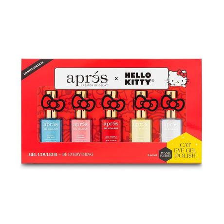 APRÉS x Hello Kitty® Cat Eye Gel Color Magnetic Gel Nail Polish, Set of 5 10ml