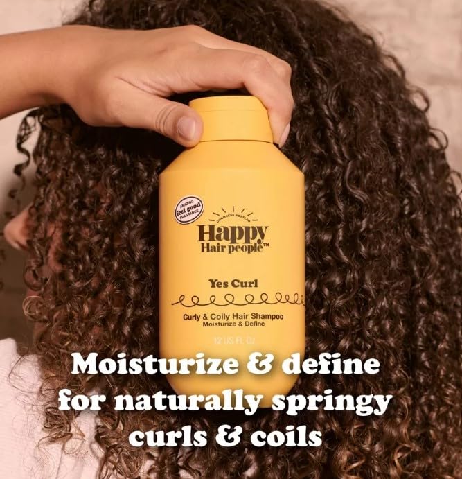 Happy Hair People Curly & Coily Hair Shampoo + Conditioner – 12 fl oz (Combined pack)