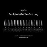 Apres Gel-X® Sculpted Coffin Extra Long Nail Tips | Premium Quality, 14 Sizes 00-9 | Half-sizes Included (Clear, 168)…