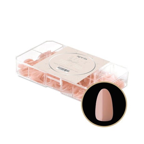 Apres Neutrals Gel-X Margot Box Of Press On Nails, 11 Sizes 00-9, Soft Gel Nail Tip Box (150pcs) (Almond Short, 150)