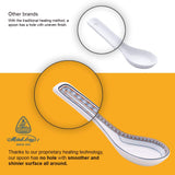 Nethan by MinhLong Premium Porcelain Ceramic Soup Spoon - 5.12 Inches (6, Four Precious)