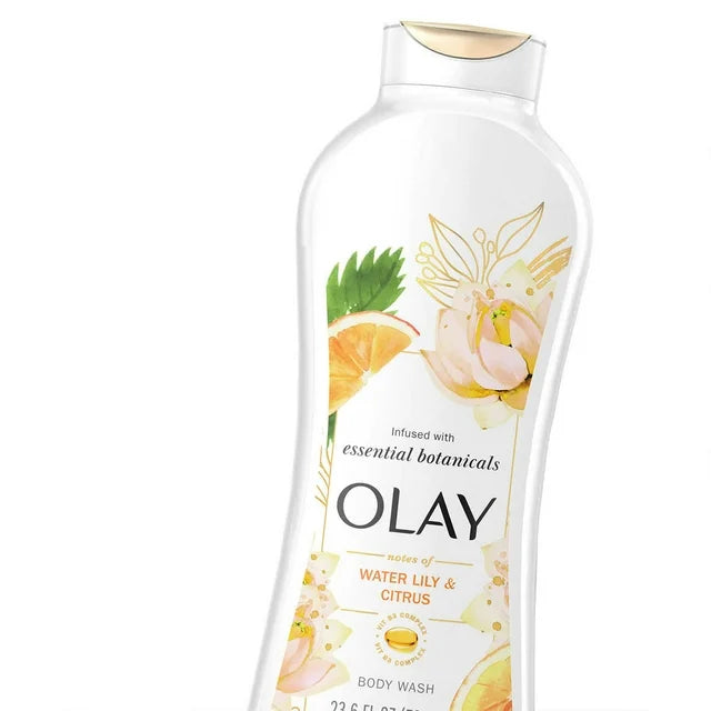 Olay Essential Botanicals Body Wash 23.6 Fluid Ounce (Pack of 3)