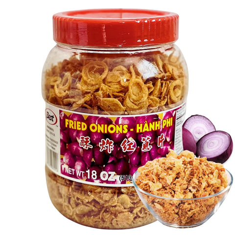 Best Fried Onions 18oz - Crunchy Fried Onion Toppings for Soups, Rice, and Stir Fry