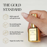 Apres Nail Extend Gel Soak Off | Soft Gel, Gel-X Tips Adhesive 15ml / 0.5oz | Premium Quality | Gold Bottle Edition | Easy application/ applicator Easy removal