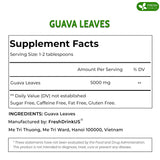 FreshDrinkUS, Premium 100+ Natural Guava Leaves, Whole Dried Leaves, 100% Pure from Guava Leaves, Natural Guava Loose Leaf Herbal Tea, No Additives, No Caffeine, Vegan
