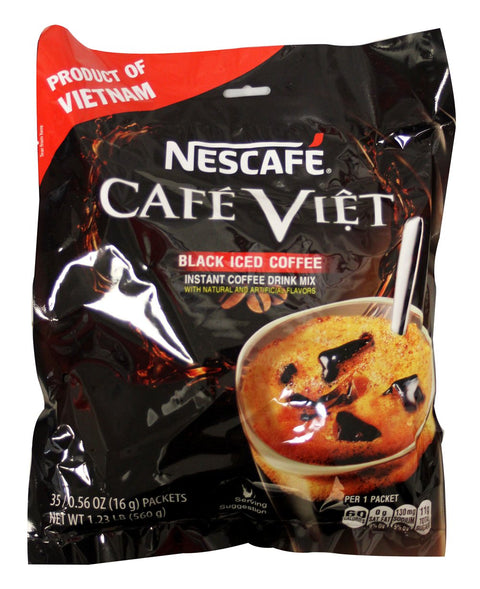 即溶越南黑冰咖啡 Nescafe Cafe Viet Black Iced coffee instant coffee drink mix - 35 Packets/1.23lb
