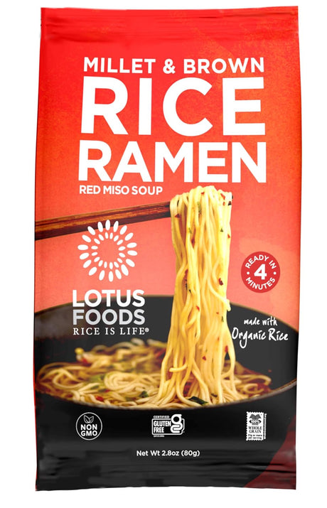 Lotus Foods Organic Ramen Miso Soup Mix-Millet & Brown-2.8 oz