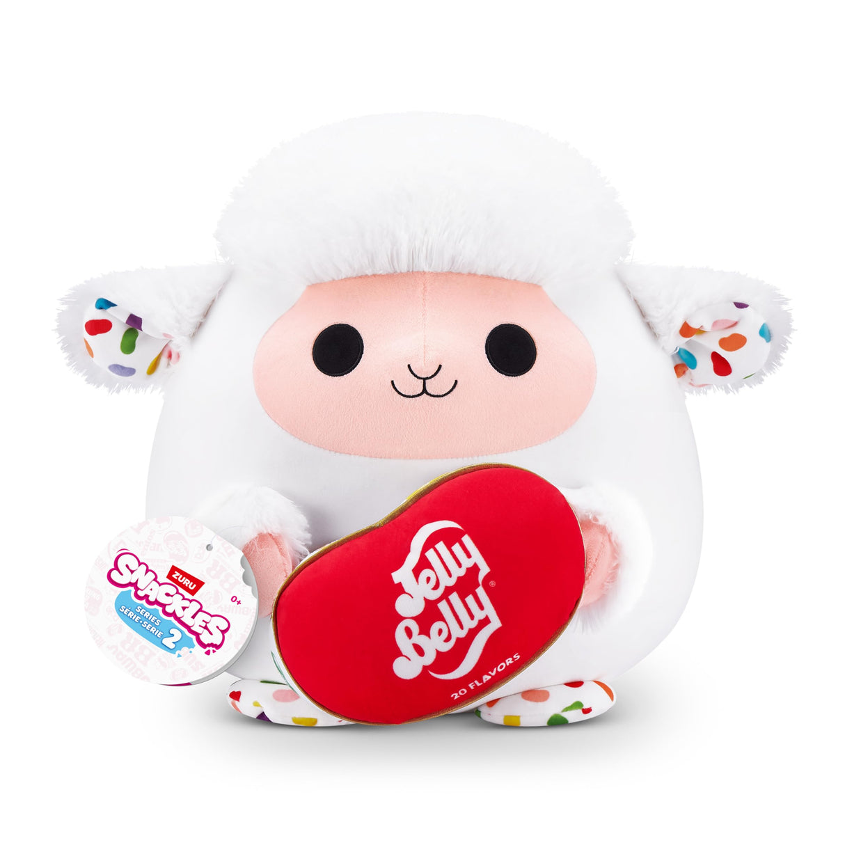 Snackles Series 2 Lamb & Jelly Belly 8 Inch Plush by ZURU, Ultra Soft Plush, Collectible Plush with Real Licensed Brands, Stuffed Animal, Giftable