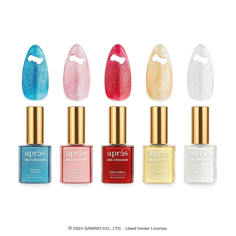 APRÉS x Hello Kitty® Cat Eye Gel Color Magnetic Gel Nail Polish, Set of 5 10ml