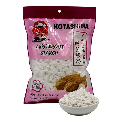 Arrowroot Bundle: Kotashima Arrow Root Chunks and Twin Dolphin Arrowroot Flour Chunks, Gluten Free, Cornstarch Substitute