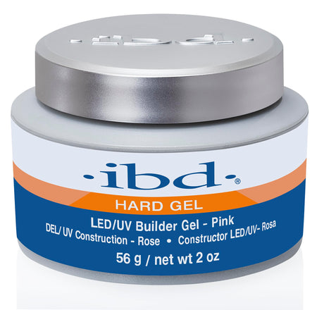 bd Hard Gel, LED/UV Builder Gel - Clear, Strong Acrylic Finish, Perfect for Nail Extensions, Sculpting & Overlays, Professional Quality, 2 oz, 1-pack