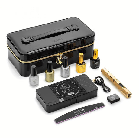 Apres Gel-X Nail Professional Starter Kit, 14 Sizes 00-9 w/ Half Sizes Included, Soft Gel Nail Tips Extension Kit, 2025 Edition (Natural Coffin Medium)