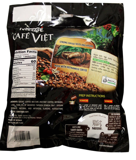 即溶越南黑冰咖啡 Nescafe Cafe Viet Black Iced coffee instant coffee drink mix - 35 Packets/1.23lb