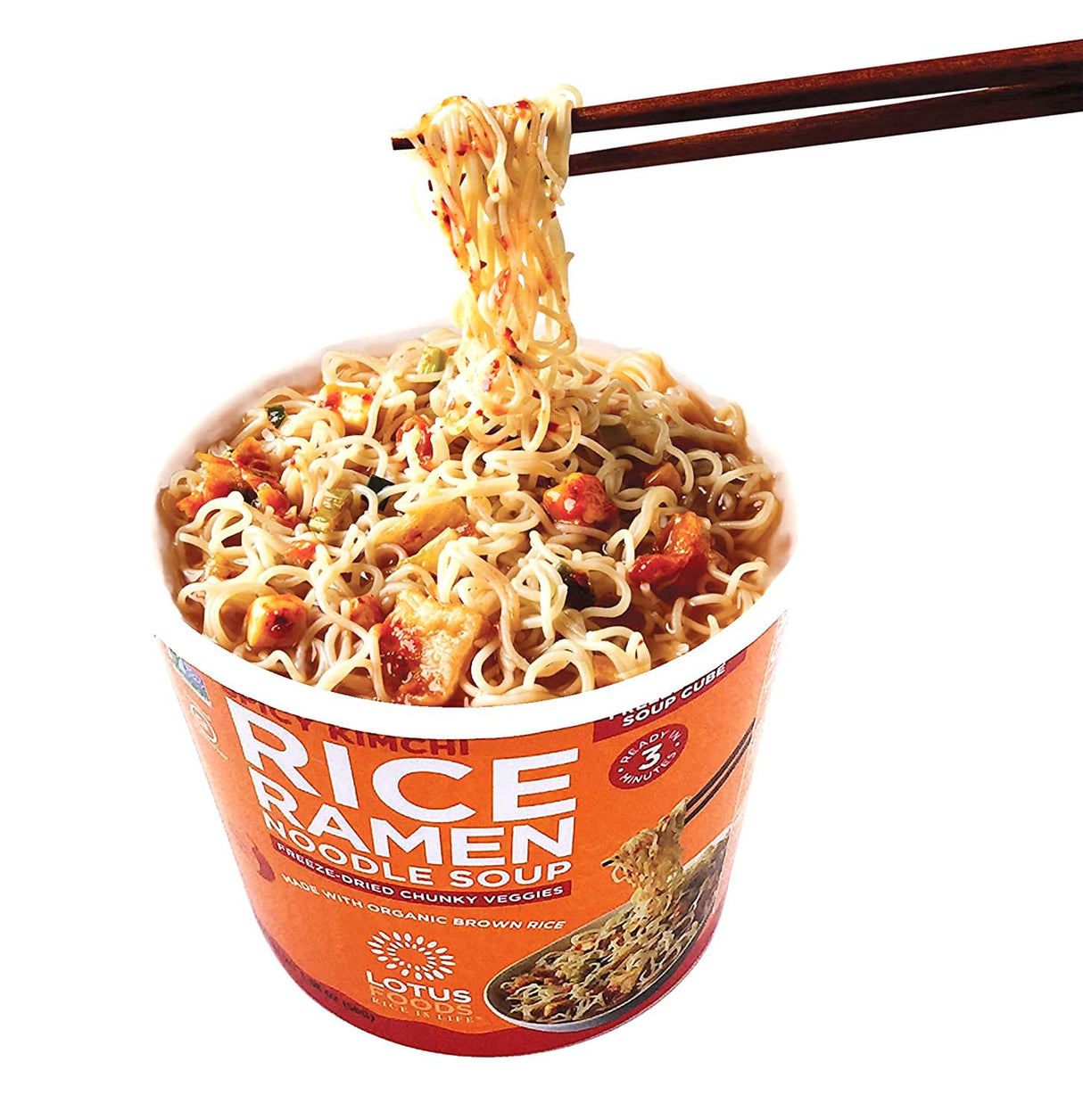 LOTUS FOODS Spicy Kimchi Rice Ramen Noodle Soup, 1.98 OZ