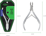 NGHIA Limited Stainless Steel Nail Nipper - M-03: Precision Acrylic Nipper with Grey Plated Jaw, Curve Handle, and Double Spring