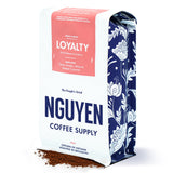 Nguyen Coffee Supply - Loyalty Signature Robusta & Arabica Blend: Medium Roast Premium Ground Coffee Beans, Vietnamese Single Origin, Low Acid, High Caffeine, Roasted in Brooklyn [12 oz Bag]