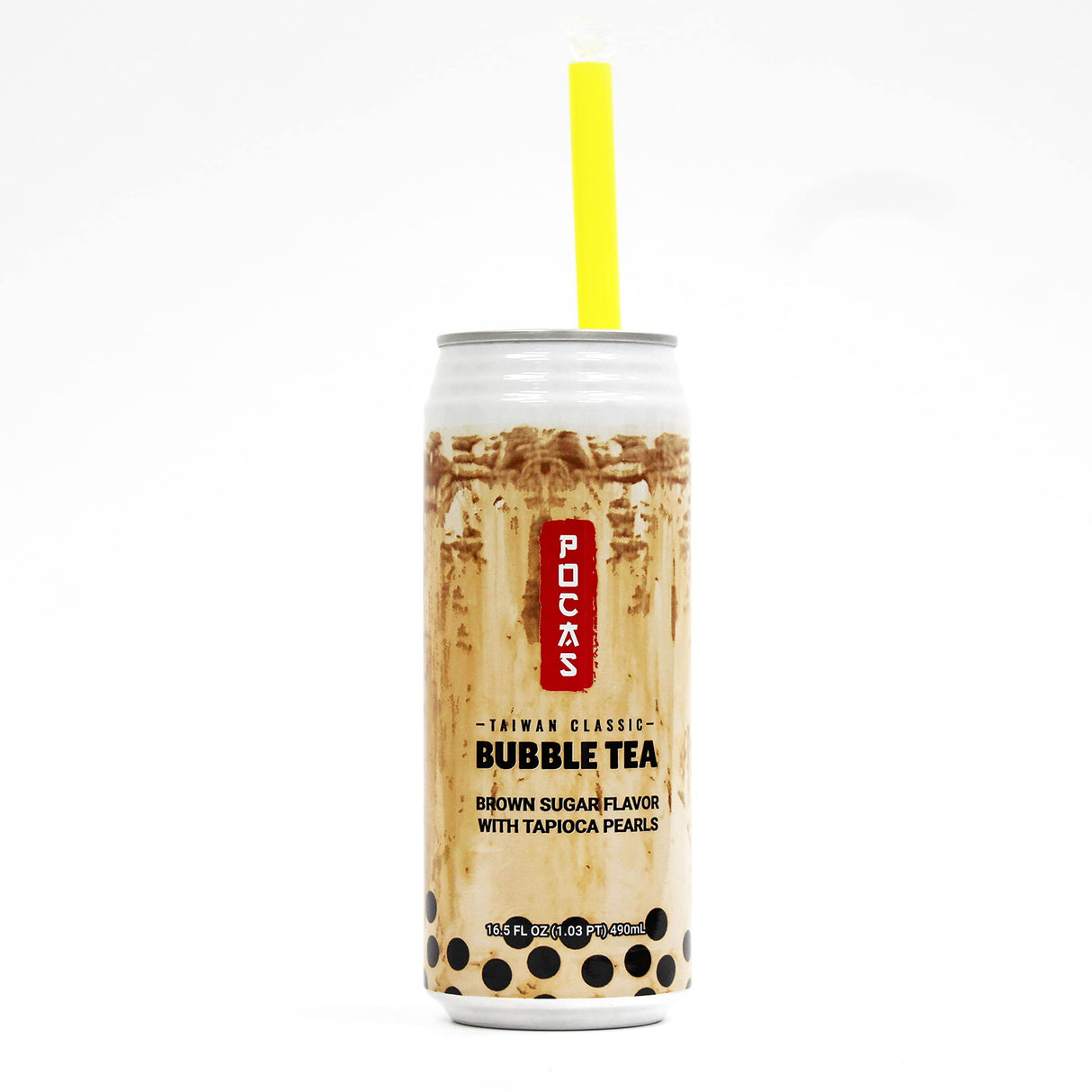 Pocas Bubble Tea with Tapioca Pearls, Variety Pack 8 can(16.5oz) (Taro x2, Brown Sugar x2, Matcha x2, Honey Dew x 2)