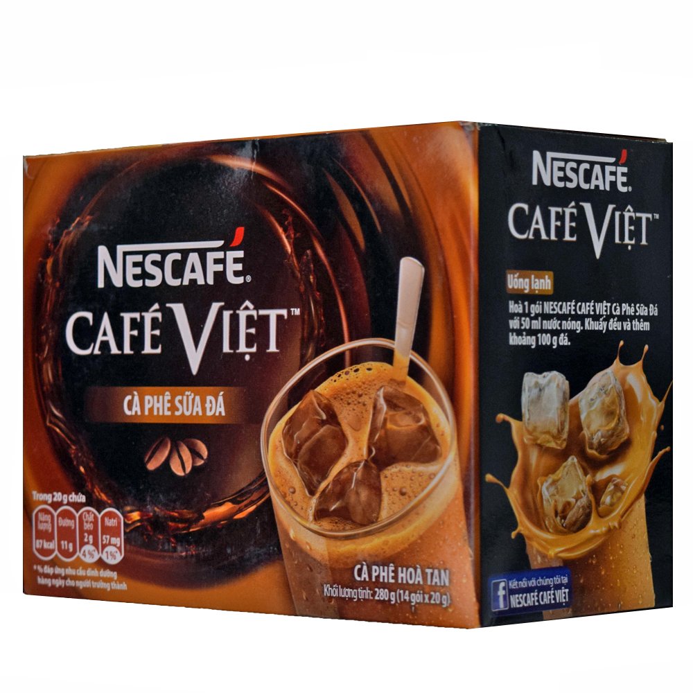 Nescafe Cafe Viet Milky Iced coffee instant coffee & Creamer drink mix - 14 Packets/ 9.87oz