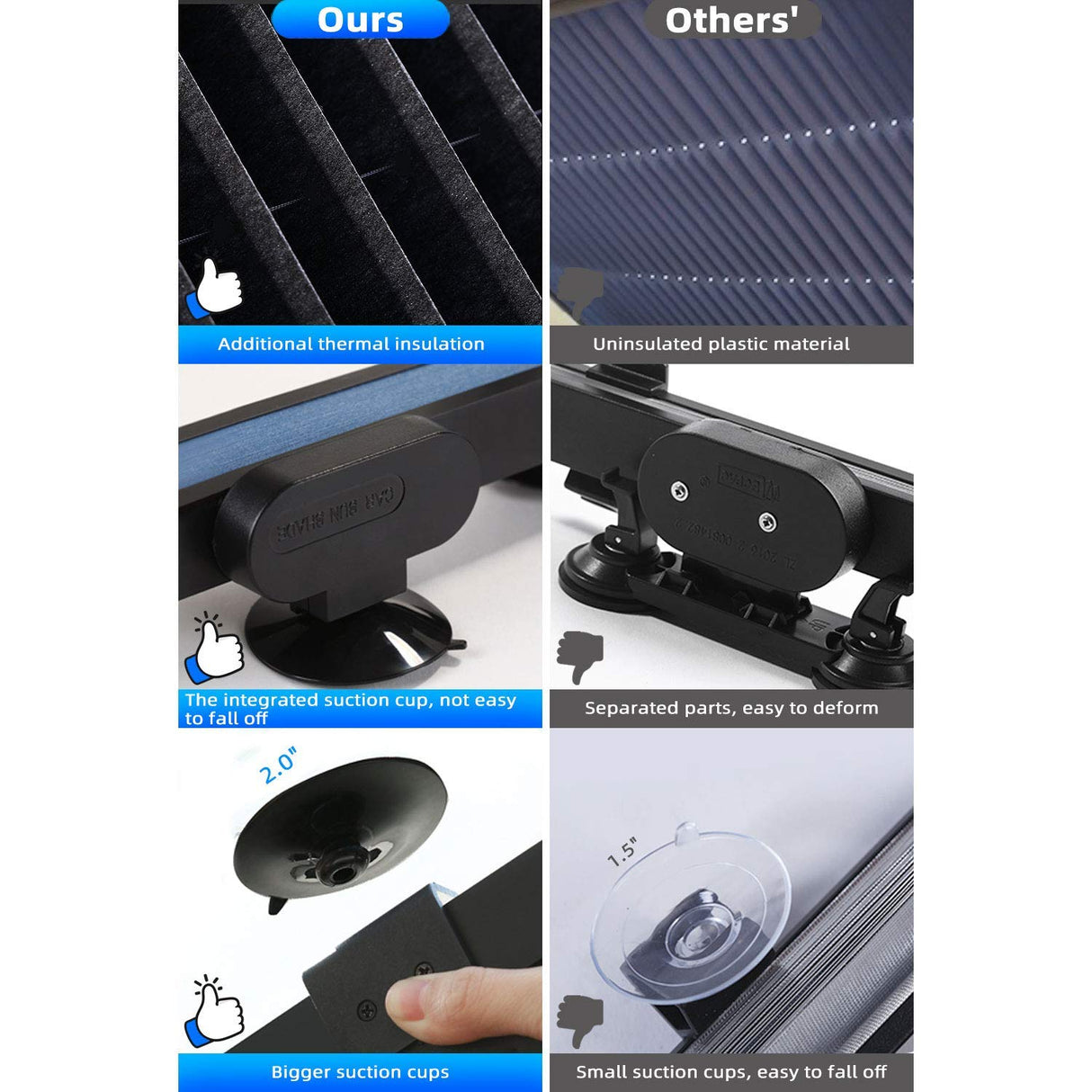 Retractable Windshield Sun Shade for Car, UV Rays to Keep Your Vehicle Cool, Auto Sunshade Fits Front Window of Various Models