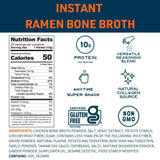 Bare Bones Bone Broth Instant Powdered Mix | Rich Savory Packets on-the-Go No Artificial Flavors | Non-GMO Gluten-Free Dairy-Free Keto & Paleo Friendly | 15g Sticks 10g Protein | Ramen | 4 Pack