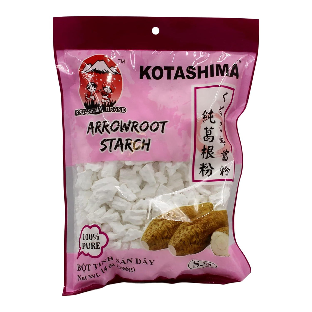 Arrowroot Bundle: Kotashima Arrow Root Chunks and Twin Dolphin Arrowroot Flour Chunks, Gluten Free, Cornstarch Substitute