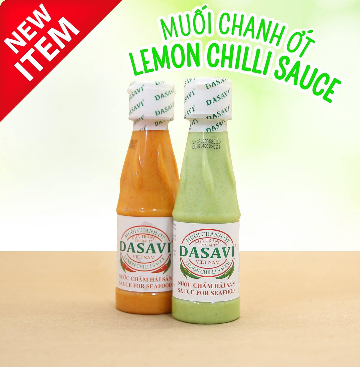 Dasavi Sauce, Vietnamese Sauce For Seafoood | Lemon Red Chilli Sauce for Seafood  - 9.2 oz