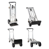 Handtruck, 4 Positions in 1, Convertible Hand Truck, Steel, 800 - 1000 Lb Load Capacity