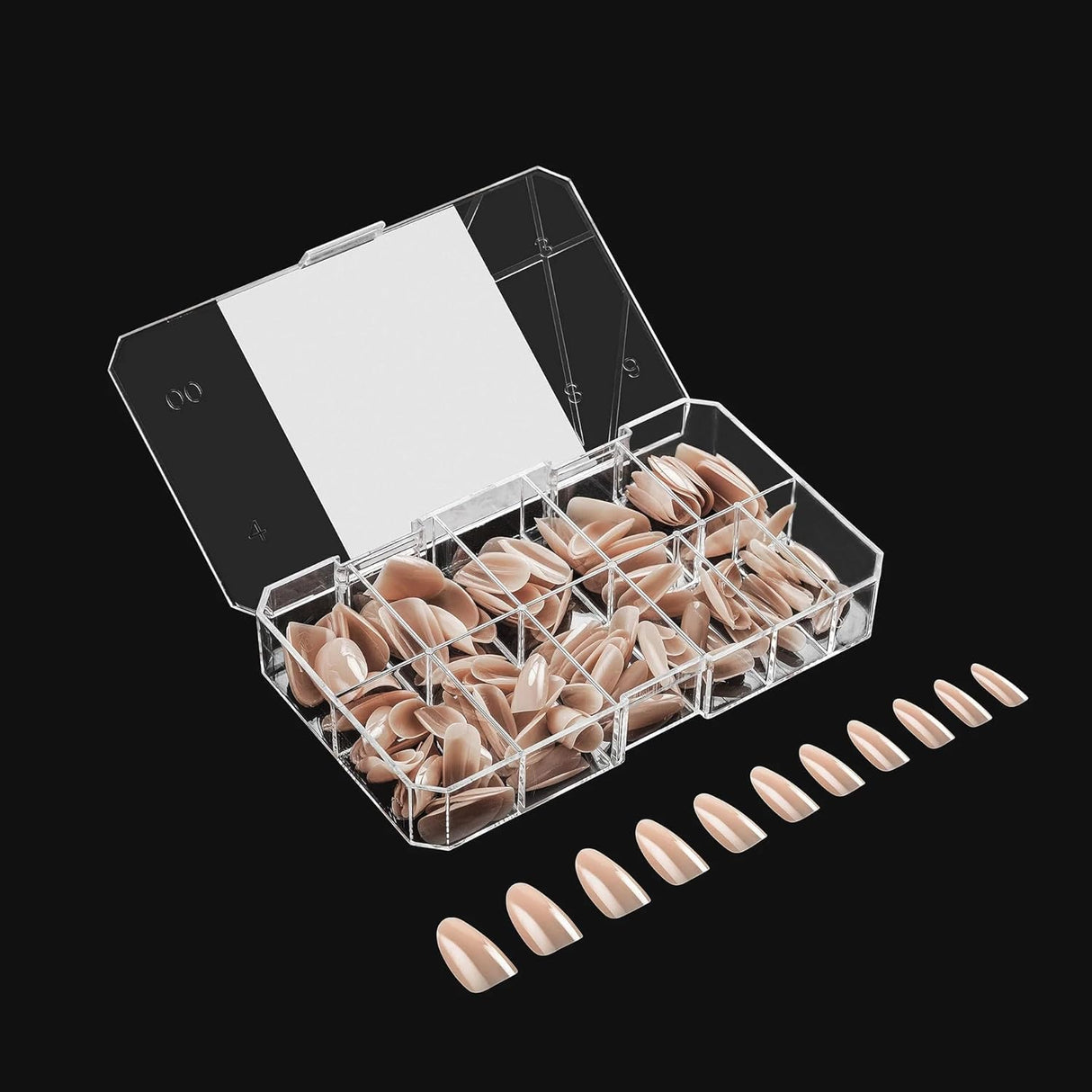 Apres Nail Neutrals Gel-X Mia Coffin Medium & Alex Natural Round Medium Box of Tips Bundle | Includes 300 Gel-X Tips | Premium Quality | 11 Sizes 00-9