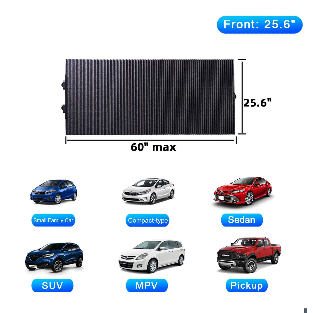 Retractable Windshield Sun Shade for Car, UV Rays to Keep Your Vehicle Cool, Auto Sunshade Fits Front Window of Various Models