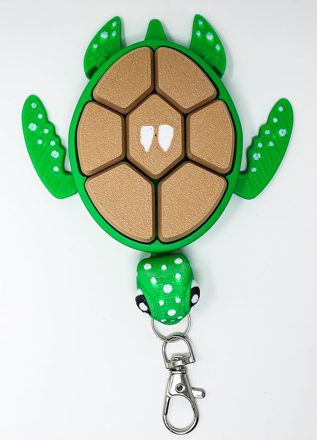 Fruit Turtle Fidget Clicker Keychain 3D Printed - Sensory Stress Relief Toy for Autism, ADHD, Anxiety, and Fidgeting (Apple Turtle)