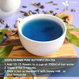 Premium 1010+ Butterfly Pea Flowers, 100% Natural & Pure from Whole Butterfly Pea Flowers Leaves, Wildcrafted, Blue Pea Flowers Tea, Butterfly Pea Flowers Loose Leaf Herbal Tea, No Gluten, Vegan