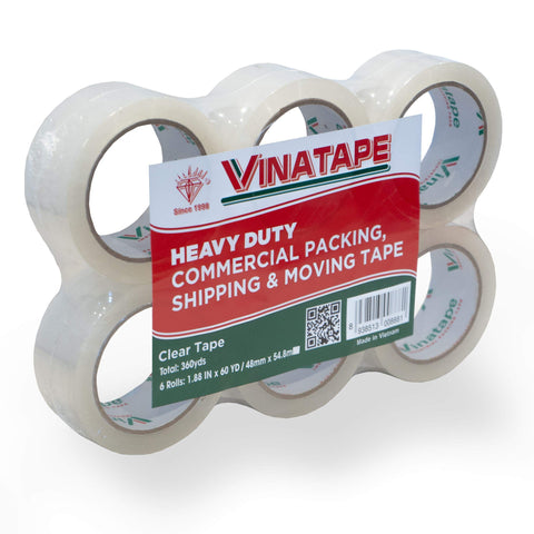 VPTAPE Heavy Duty Packing Tape, 1.88 Inchx 60 Yards, Thickness 2.7 Mil, Clear, 36 Rolls