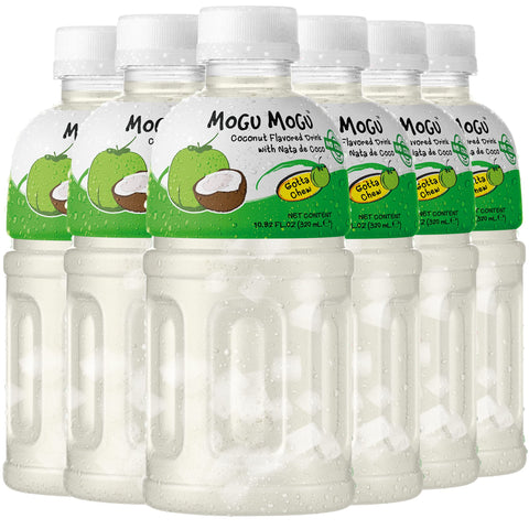 Mogu Mogu drink coconut water (6 Bottles) Drinks for kids made with coconut and nata de coco (coconut jelly) Fun chewable juice boxes for kids. Juice bottles made for adults and kids ready to drink juices