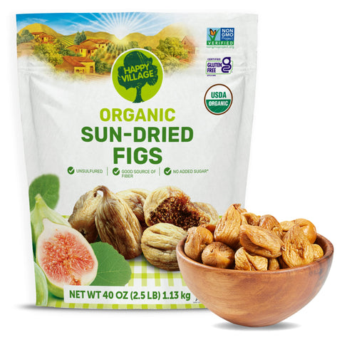 Happy Village Organic Sun-Dried Organic Figs 40 oz