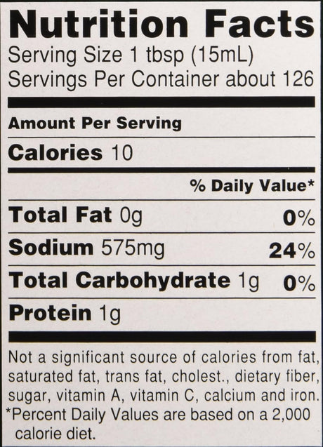 Kikkoman Less Sodium Soy Sauce, 2 Qt Bottle.