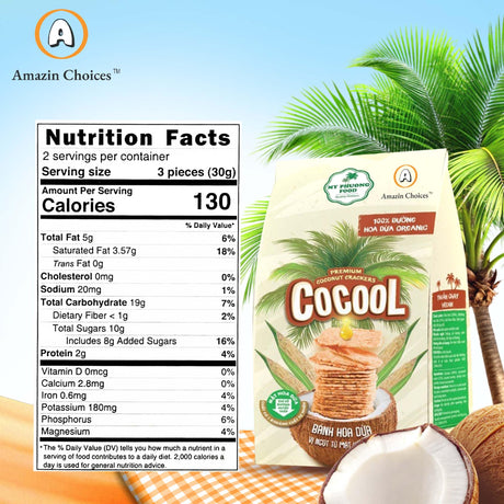 Amazin Choices Premium Coconut Crackers. - Fruit Snacks (2.11Oz)