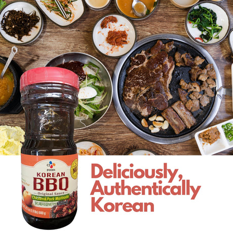 CJ Chicken and Pork Marinade Korean BBQ Sauce, 29.63 floz Bottle