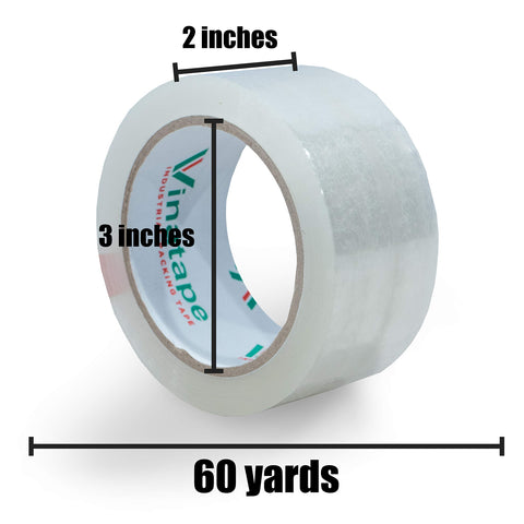 VPTAPE Heavy Duty Packing Tape, 1.88 Inchx 60 Yards, Thickness 2.7 Mil, Clear, 36 Rolls