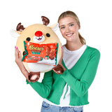 Snackles Christmas Reindeer & Reeses Peanut Butter 14 Inch Plush by ZURU, Ultra Soft Plush, Collectible Plush with Real Licensed Brands, Stuffed Animal, Giftable, Holiday