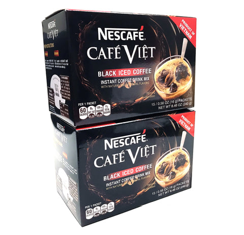 Nescafe Cafe Viet Black Iced Coffee Instant Coffee 15 Packets X 2 Packs