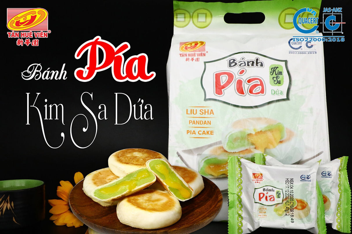 Banh Pia Tan Hue Vien Hopia Cake Melted Salted Egg Yolk - Panda Flavor