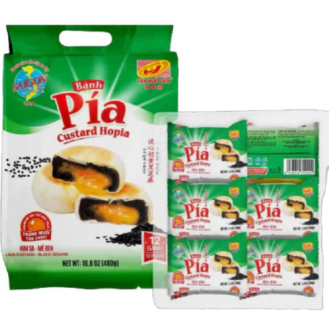 Tan Hue Vien Custard Hopia Cake Lava Black Sesame 12 Packs 480g