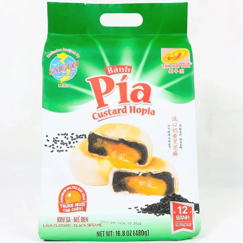 Tan Hue Vien Custard Hopia Cake Lava Black Sesame 12 Packs 480g