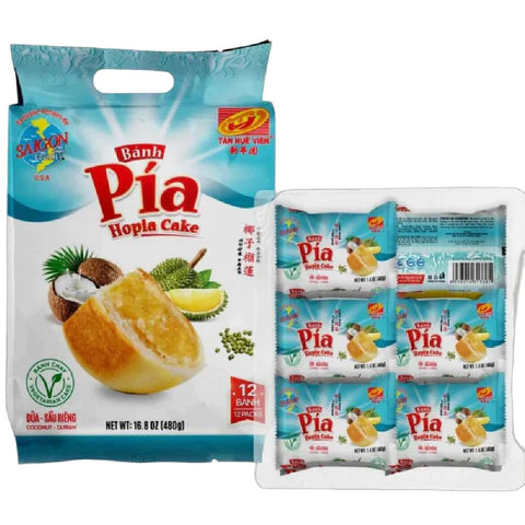 Pia Tan Hue Vien Hopia Cake Coconut and Durian 12 Pack 480g
