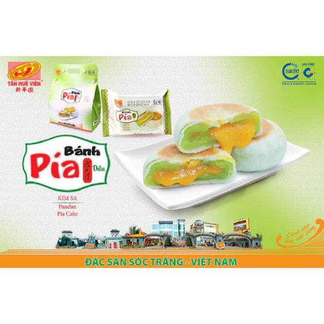 Banh Pia Tan Hue Vien Hopia Cake Melted Salted Egg Yolk - Panda Flavor