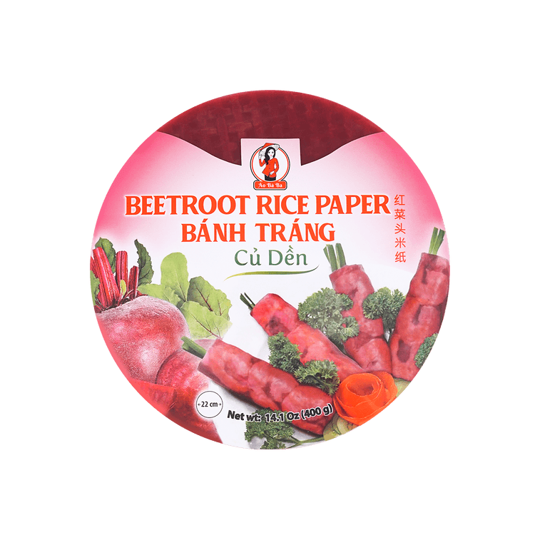 Ao Ba Ba Brand Beetroot Rice Paper 22cm 14.1 oz Great for Spring Roll