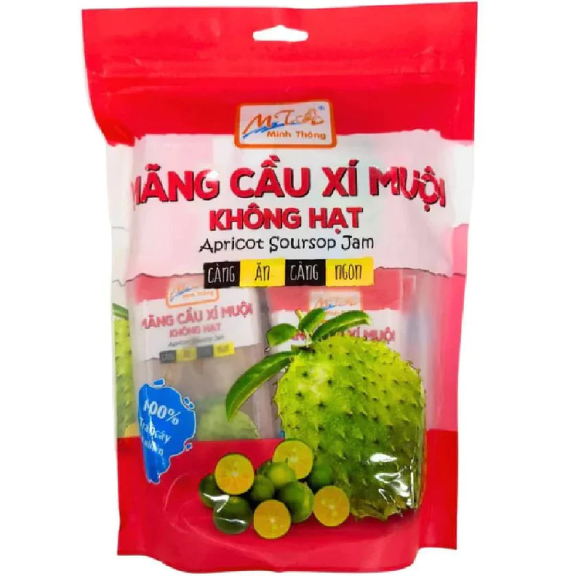 Dried Soursop Fruit Snacks (Mãng Cầu Xí Muội) - 500gr