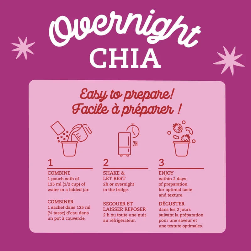 Prana Organic Overnight Oat & Chia Mix, 6g Fiber, Net wt 28 oz (794g)