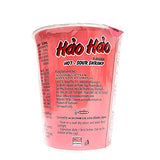 ACECOOK Hao Hao Instant Noodles Cups - Hot & Sour Shrimp Flavor 12 Cups X 2.29 OZ - Pinsot